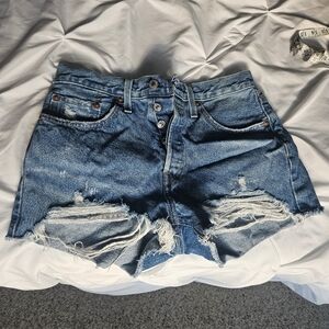 Hi-Rise Denim Shorts
